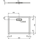 IDEAL STANDARD T4474V3 Rechteck-Brausewanne Ultra Flat New,