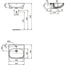 IDEAL STANDARD T4517MA Halbeinbauwaschtisch 1 Hl. m.&Uuml;l.