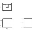 IDEAL STANDARD T4573Y6 WT-Unterschrank Conca 2 Ausz&uuml;ge