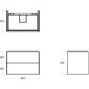 IDEAL STANDARD T4574Y1 WT-Unterschrank Conca 2 Ausz&uuml;ge