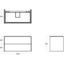 IDEAL STANDARD T4575Y1 WT-Unterschrank Conca 2 Ausz&uuml;ge