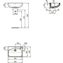 IDEAL STANDARD T4588MA Halbeinbauwaschisch i.life S 1 Hl.