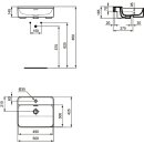 IDEAL STANDARD T462801 Halbeinbauwaschtisch Conca 1 Hl.