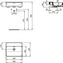 IDEAL STANDARD T463001 Halbeinbauwaschtisch Conca o.Hl.