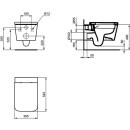 IDEAL STANDARD T465601 Wandtiefsp&uuml;l-WC Blend Cube...