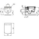 IDEAL STANDARD T4656MA Wandtiefsp&uuml;l-WC Blend Cube Randlos