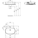 IDEAL STANDARD T4755V1 Waschtisch Linda-X 1 Hl. m.&Uuml;l.