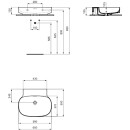 IDEAL STANDARD T475601 Waschtisch Linda-X o.Hl. m.&Uuml;l.