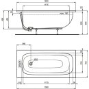 IDEAL STANDARD T475701 K&ouml;rperform-Badewanne i.life