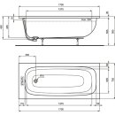 IDEAL STANDARD T476001 K&ouml;rperform-Badewanne i.life