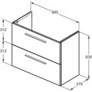 IDEAL STANDARD T5295DU WT-Unterschrank i.life S 2 Ausz&uuml;ge