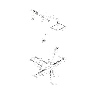 hansgrohe Crometta E 240 Colonne de douche 1 jet pour baignoire chrome -  27298000