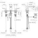 DORNBRACHT 20713845-33 Waschtisch-Dreilochbatterie mit Ablaufgarnitur LISS&Eacute; Schwarz matt 20713845