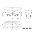 Kaldewei 233010210231 BW VAIO DUO Mod.950, 1800x800,