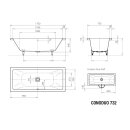 Kaldewei 235010210199 BW CONODUO Mod.732, 1700x750,