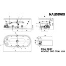 Kaldewei 282860263001 BW CENTRO Mod.128-1 FULL BODY, 1800 x