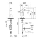 Dornbracht 33506845-06 WT-EHM mit hohem Auslauf Lisse