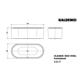 Kaldewei 291246410001 BW CLASSIC Mod.111-7, 1800x800,
