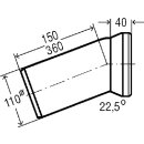 VIEGA 116484 WC Anschlussbogen 22,5 Grad 3813