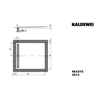 Kaldewei 411446300676 DW NEXSYS Mod.2614, 900x1000, schwarz