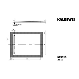 Kaldewei 411746300667 DW NEXSYS Mod.2617, 800x1200, cool