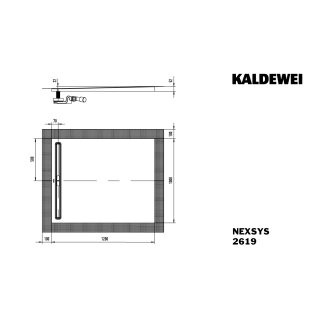 Kaldewei 411946300676 DW NEXSYS Mod.2619, 1000x1200,