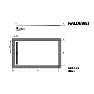 Kaldewei 412646302674 DW NEXSYS Mod.2626, 900x1600, warm