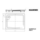 Kaldewei 430535043030 DW SUPERPLAN Mod.405-2, 900x1100,