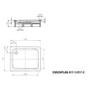 Kaldewei 431700013701 DW DUSCHPLAN Mod.417-1, 750x1200,