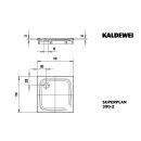 Kaldewei 446948040667 DW SUPERPLAN Mod.390-2, 900 x 900,