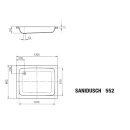 Kaldewei 448300010701 DW SANIDUSCH Mod.552, 800x1200,