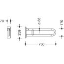 HEWI 801.50.110 97 St&uuml;tzklappgriff drehb. Ser 801,