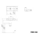 Kaldewei 901206393665 Wandwaschtisch PURO Mod.3162, 550 x