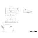Kaldewei 902606013030 Wandwaschtisch CONO Mod.3090,