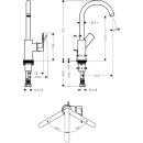 HANSGROHE 72576000 Einhebel-Waschtischmischer Rebris E