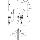 HANSGROHE 72536670 Einhebel-Waschtischmischer Rebris S