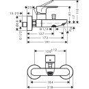 HANSGROHE 72440670 Wannenmischer Aufputz Rebris S MSW