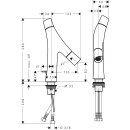AXOR 12010800 Zweigriff Waschtischarmatur 80