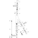 AXOR 12011800 Zweigriff Waschtischarmatur 80 Axor