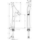 AXOR 12013950 Zweigriff Waschtischarmatur 240 Axor