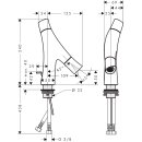 AXOR 12014340 Zweigriff Waschtischarmatur 50 Axor