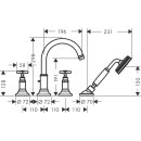 AXOR 16546990 4-Loch Wannenarmatur Axor Montreux