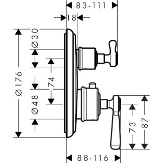 AXOR 16801300 Thermostat Unterputz Axor Montreux