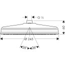 AXOR 28474990 Kopfbrause Axor Montreux 240mm PGO