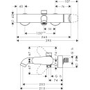 AXOR 34420330 Wannenmischer Axor Citterio M Aufputz