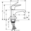 HANSGROHE 36112990 Waschtischmischer 90 Axor Citterio E