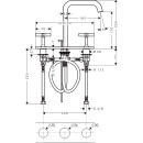 HANSGROHE 36116250 3-Loch Waschtischarmatur Axor