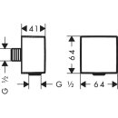 HANSGROHE 36732820 Schlauchanschluss DN15 Fixfit Square