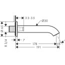 AXOR 38411990 Wanneneinlauf Axor Uno gebogen PGO