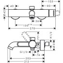 HANSGROHE 38421990 Wannenmischer Aufputz Axor Uno